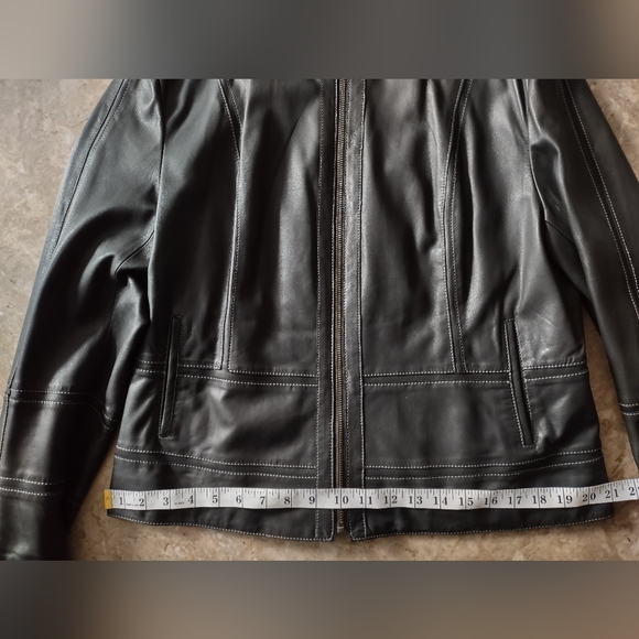 Acton The Olde Hide House Black Leather Jacket XL - Picture 5 of 10